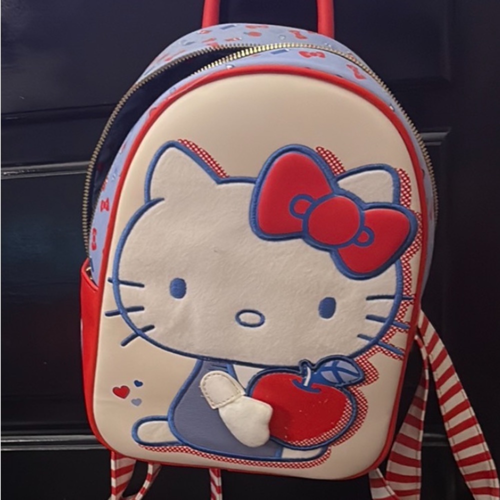 Her Universe Red and Blue Bag Hello Kitty Design